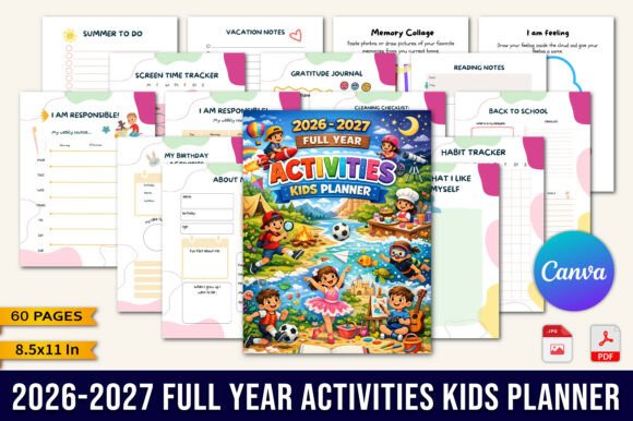 26–27 Full Year Activities Kids Planer: A Guide to Building Better Habits Without the Stress