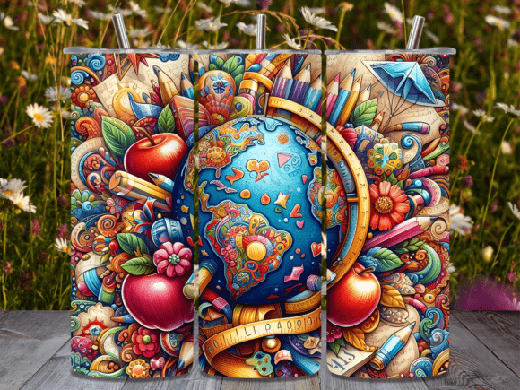 Back to School Globe Tumbler Wrap: A Practical Design Asset for Creators