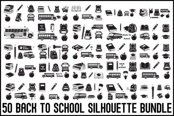 Back to School Silhouette Bundle: Essential Design Assets