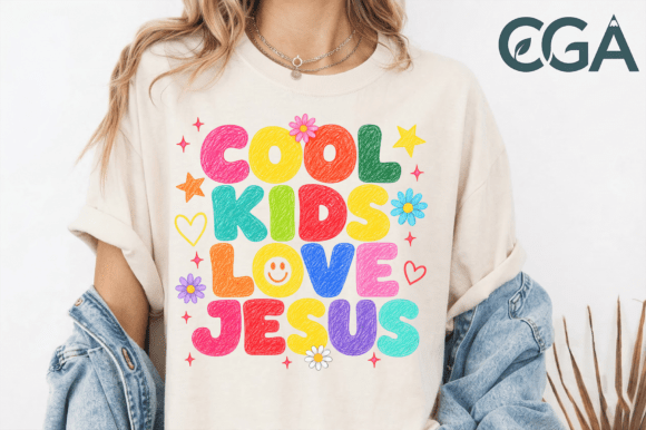 Cool Kids Love Jesus Doodle PNG: A Vibrant Solution for Modern Faith-Based Design