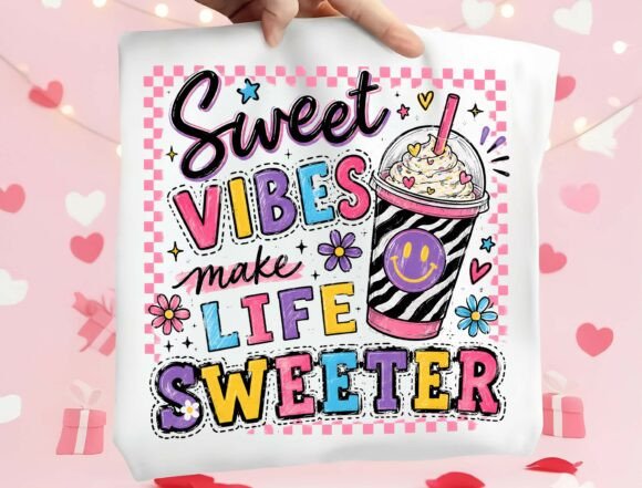 Embracing the Sweet Vibes Make Life Sweeter PNG for Creative Projects