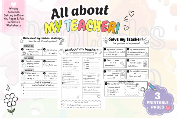 FREE All About My Teacher Printable Pack