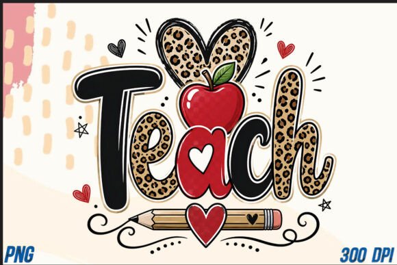 Teach Leopard Heart Apple School PNG: The Ultimate Digital Asset for Modern Creatives