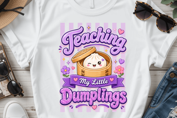 Teaching My Little Dumplings PNG: A Playful Design Asset for Educators